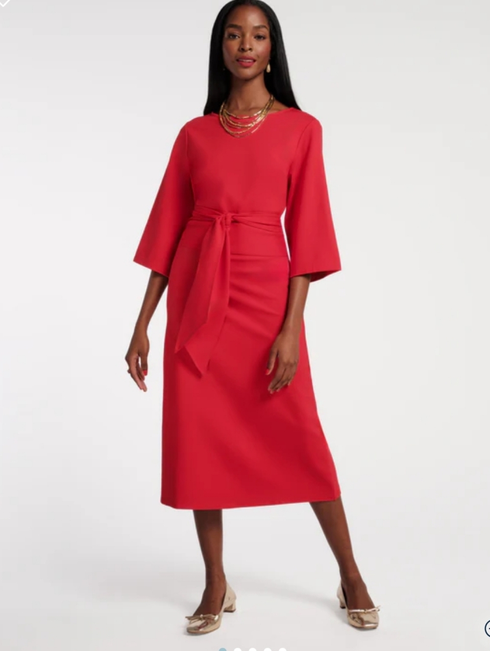 Frances Valentine Red Whitney Wrap Dress Women’s Sz Large NWT - Picture 2 of 16
